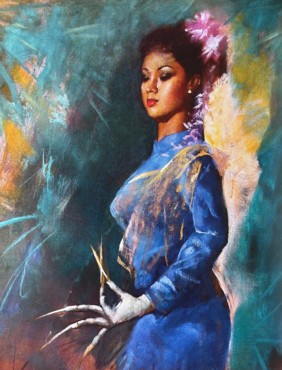 Lukisan Basoeki Abdullah, “Penari Thailand”. Akademis dan serius. (Foto: Agus Dermawan T.)